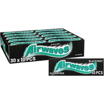 Airwaves Airwaves Black Mint žvakaće gume 42 g, 3 x 10 kom.