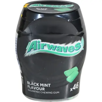 Airwaves Airwaves Black Mint žvakaće gume bočica 64 g, 46 kom.