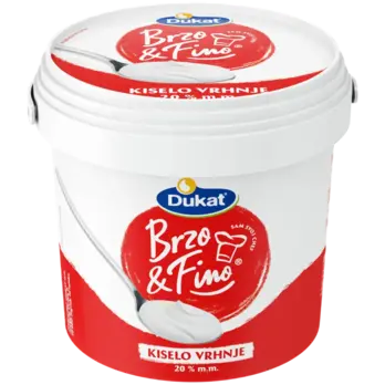 Brzo&Fino Dukat kiselo vrhnje kantica 20% mm 900 g