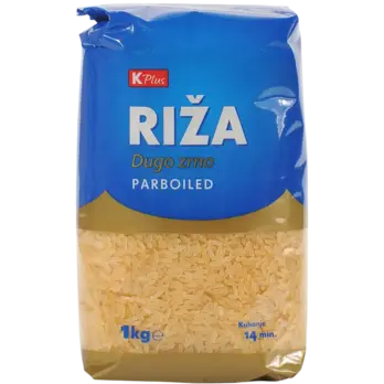 K PLUS K Plus Parboiled riža 1 kg