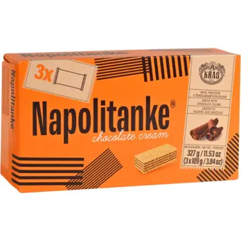 Kraš Kraš Napolitanke s čokoladnim punjenjem 327 g