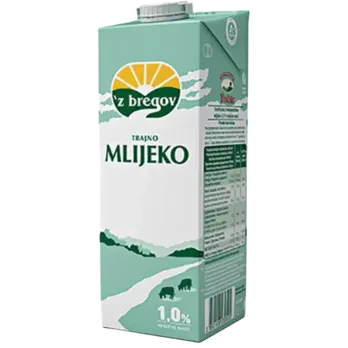 VINDIJA UHT MILK Z BREGOV MLIJEKO 1,0%MM 1 l