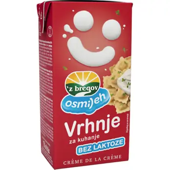 z bregov z Bregov Vrhnje za kuhanje bez laktoze 200 ml
