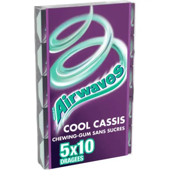 Airwaves Airwaves Blackcurrant žvakaće gume 70 g, 5 x 10 kom.