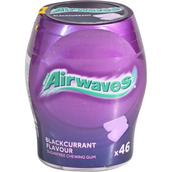 Airwaves Airwaves Blackcurrant  žvakaće gume bočica 64 g, 46 kom.