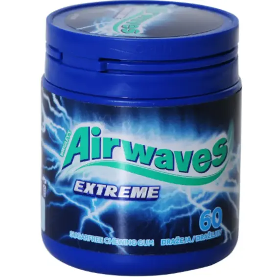Airwaves Airwaves Extreme žvakaće gume bočica 84 g, 60 kom.