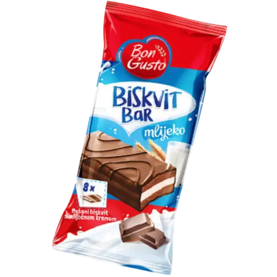 STUDENAC-ROBNA MARKA BON GUSTO BISKVIT BAR MLIJEKO 240 g