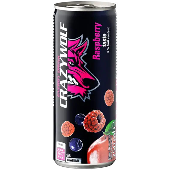 Crazy Wolf Crazy Wolf malina energy drink 0,25 l