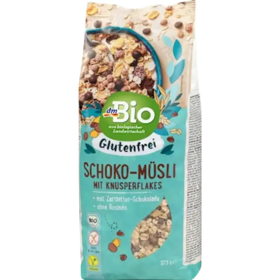 dmBio dmBio Čokoladni musli bez glutena 375 g