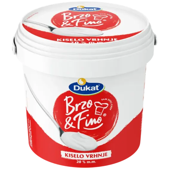 Brzo&Fino Dukat kiselo vrhnje kantica 20% mm 900 g