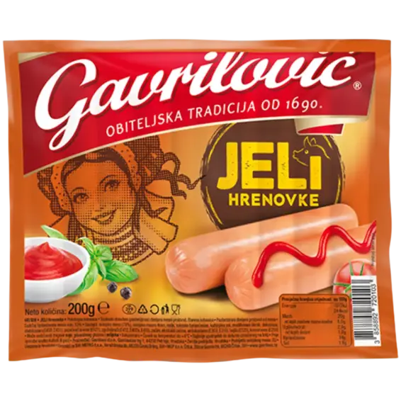 Gavrilović Gavrilović Jeli hrenovke 200 g