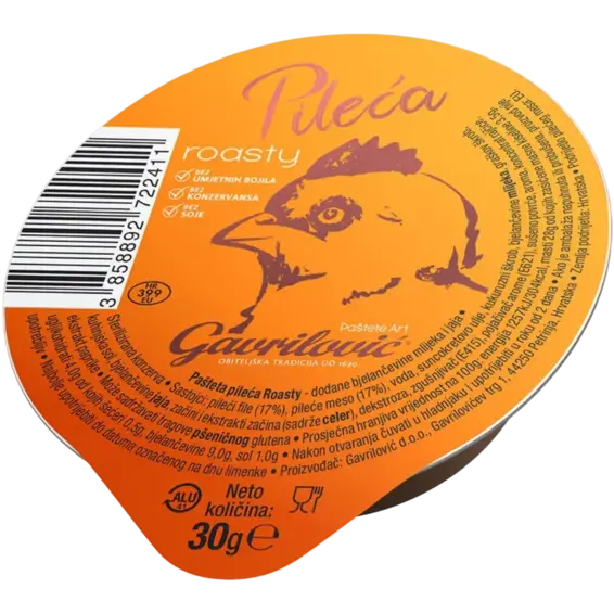 Gavrilović Gavrilović Pašteta pileća roasty 30 g