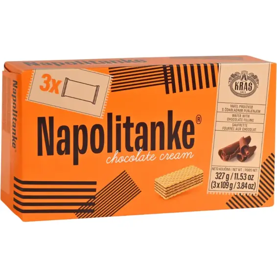 Kraš Kraš Napolitanke s čokoladnim punjenjem 327 g