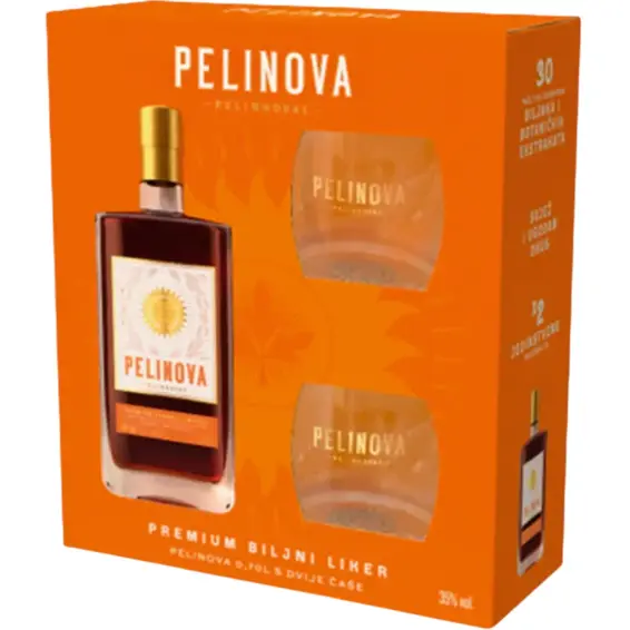Stock LIKER PELINOVA 0,7 L + 2 ČAŠE