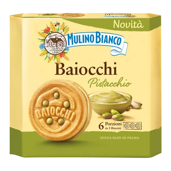Mulino Bianco Mulino Bianco Keksi Baiocchi Pistacija 168 g