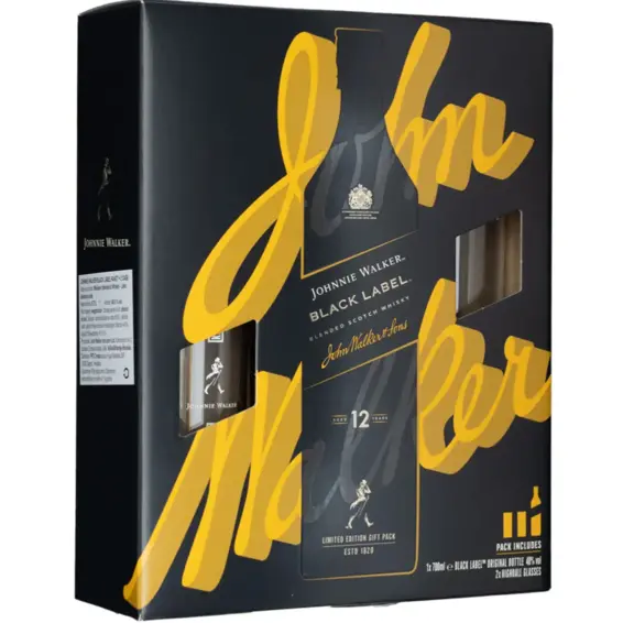 Johnnie Walker Whiskey Johnnie Walker 0,7 l + 2 čaše