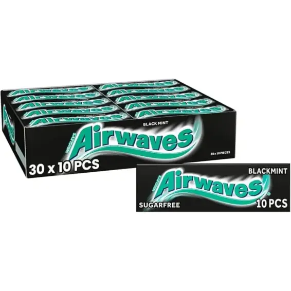 Airwaves Airwaves Black Mint žvakaće gume 42 g, 3 x 10 kom.