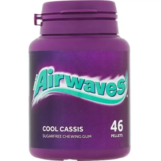Airwaves Airwaves Cool Cassis žvakaće gume bočica 64 g, 46 kom.